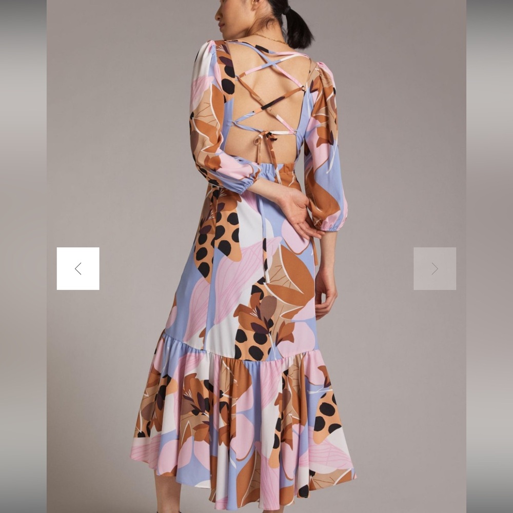 Anthropologie Bloom Wrap Midi Dress by Hutch